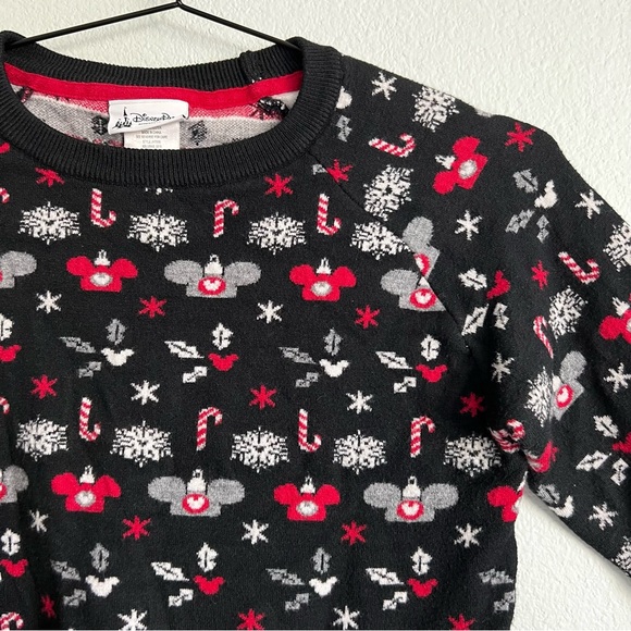 Disneyland Park Black Mickey Ears Christmas Sweater. Size Medium - Picture 2 of 7